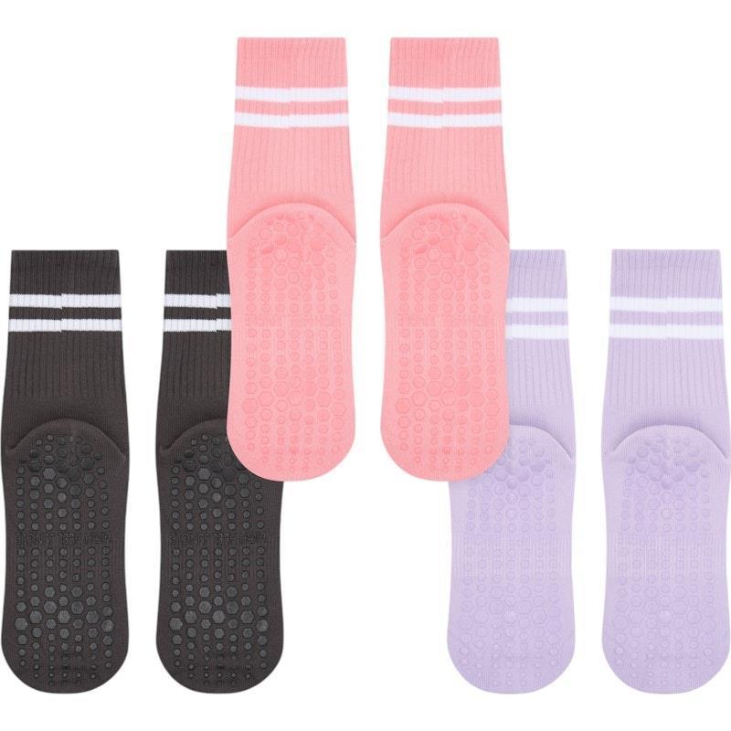 Load image into Gallery viewer, High Heel Jungle Varsity Premium Combed Cotton Full GripPilates/ Yoga Socks Bundle
