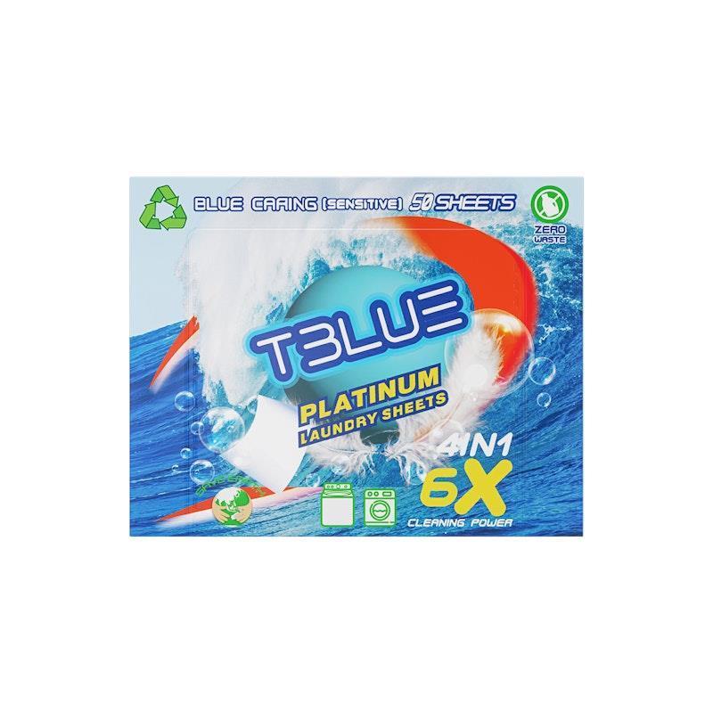 Load image into Gallery viewer, TBLUE Laundry Detergent Sheets Blue Caring Pack of 50 Sheets
