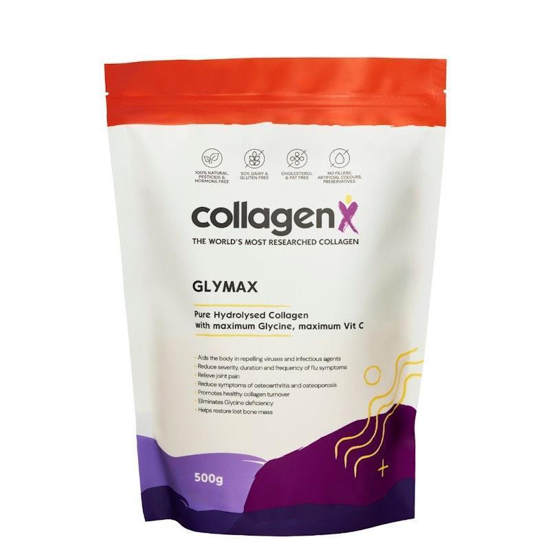 Load image into Gallery viewer, CollagenX Glymax: Hydrolysed Collagen with Glycine &amp; Vitamin C 500g
