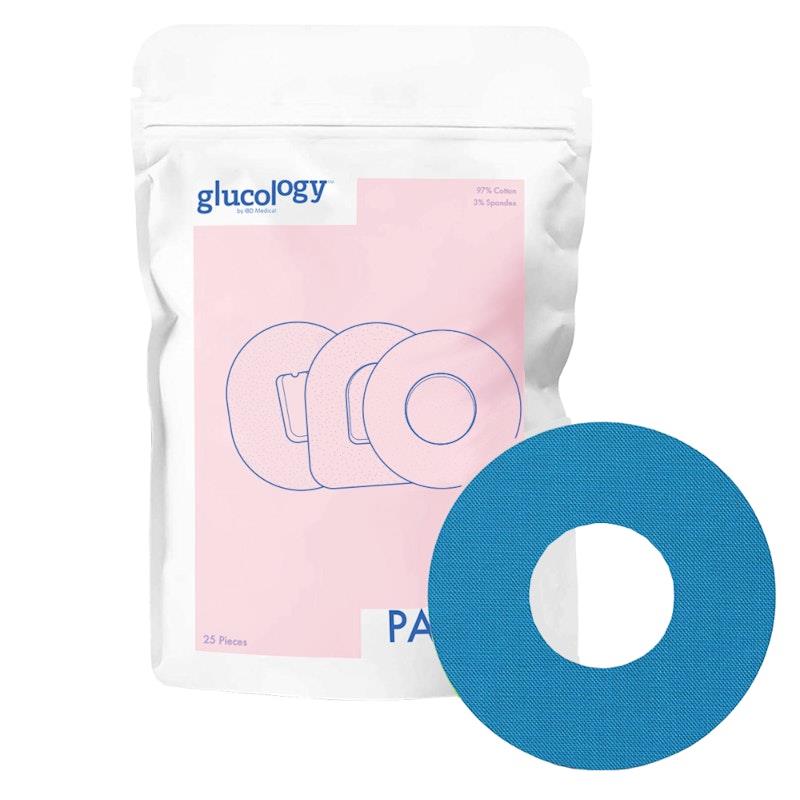 Load image into Gallery viewer, Glucology 25 Pack CGM Patches for Freestyle Libre Blue
