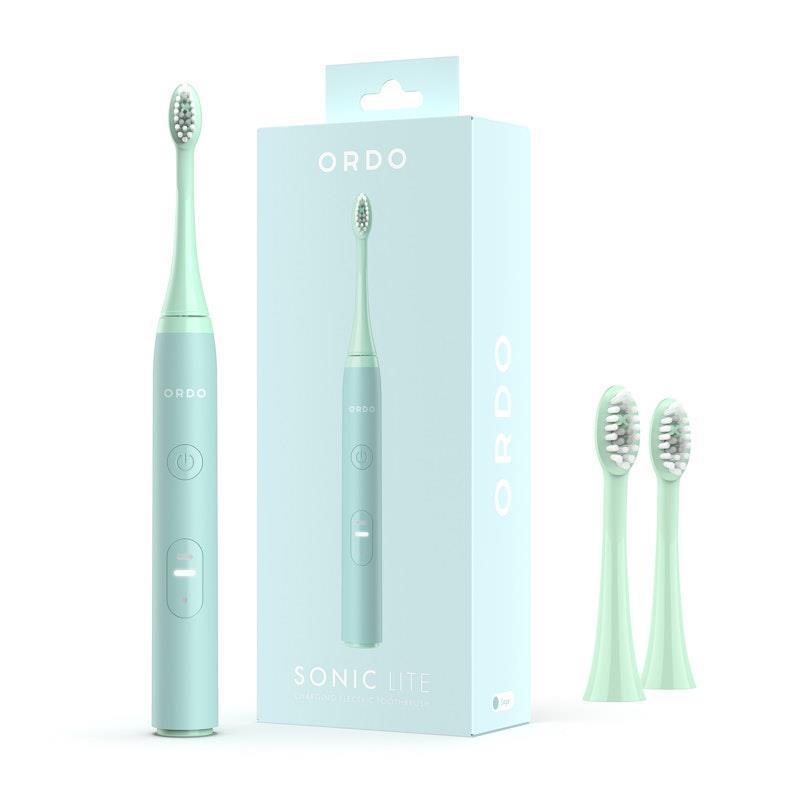 Load image into Gallery viewer, ORDO Sonic Lite Toothbrush &amp; 2x Brush Head Bundle Sage
