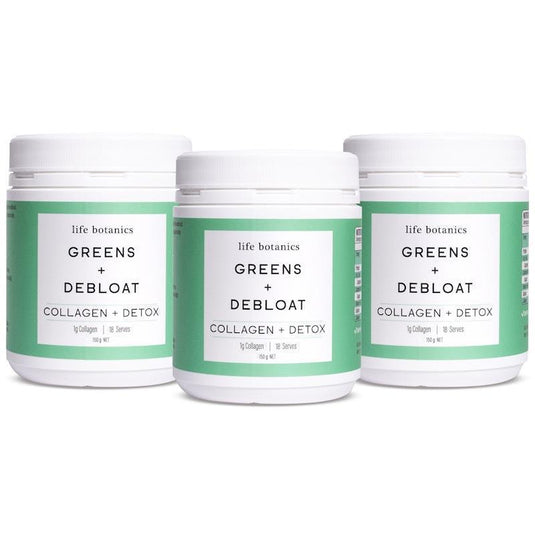 Life Botanics Greens + Debloat Powder 3x150g Pack
