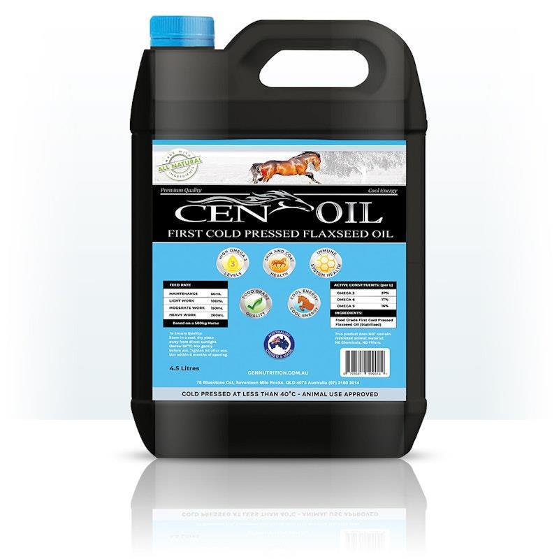 Load image into Gallery viewer, CEN Cold Pressed Flaxseed Oil For Horses 4.5L
