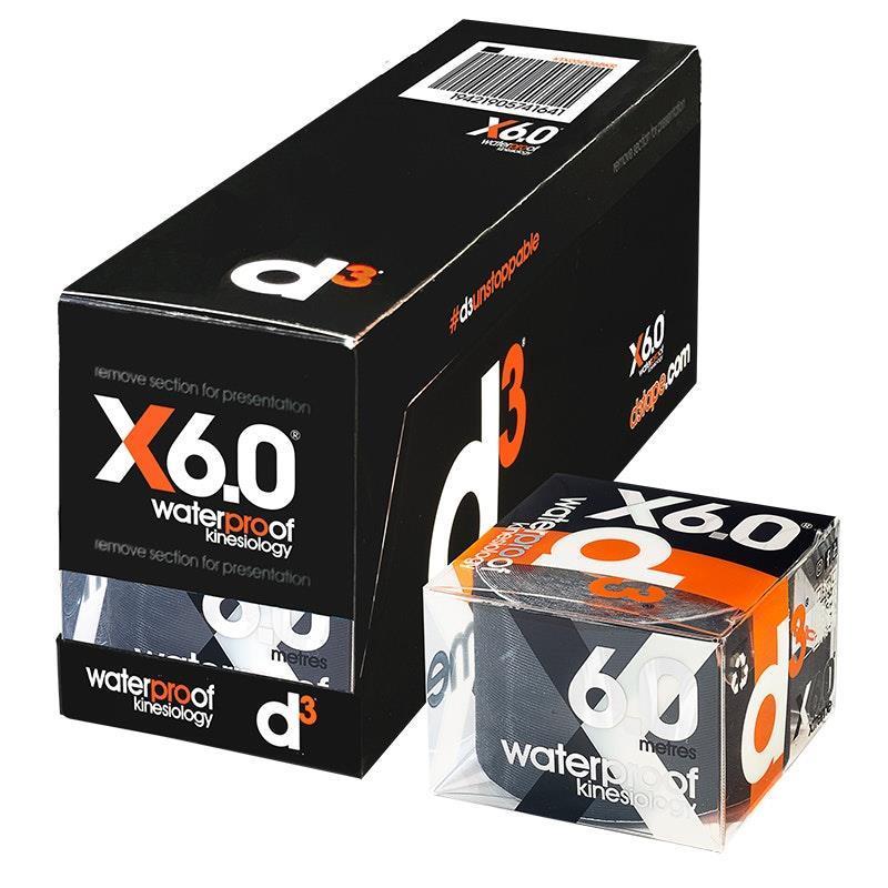 Load image into Gallery viewer, d3 Xtreme Kinesiology Tape Black Box of 6 Rolls
