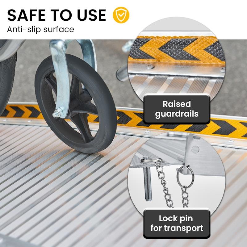 Load image into Gallery viewer, Kartrite Aluminium Foldable Wheelchair Ramp R01 3 Feet
