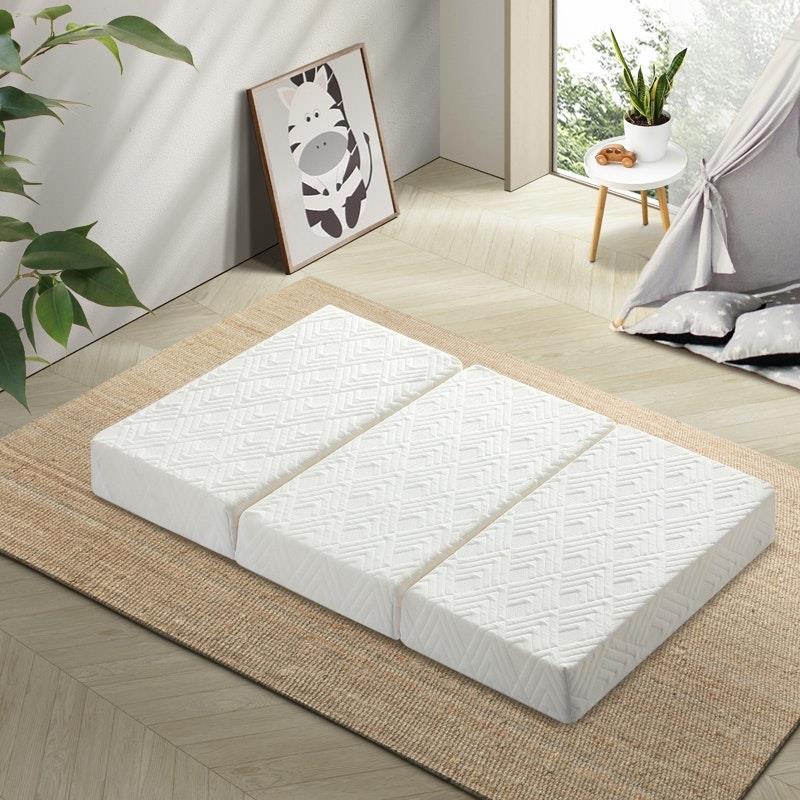 Load image into Gallery viewer, Bedra Bedding Folding Mattress 3-Fold Foldable Foam Mattresses Bed Mat White
