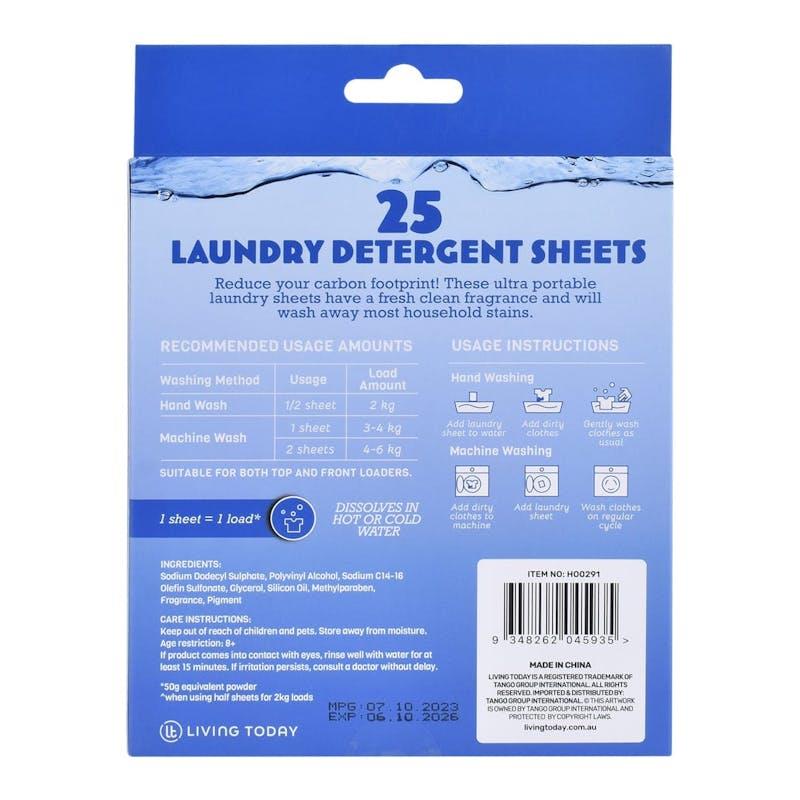 Load image into Gallery viewer, Living Today Ultra Concentrated Laundry Detergent Sheets - 25 Pack 1Unit
