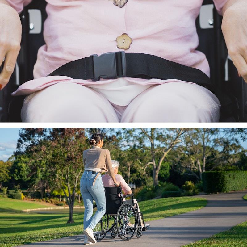 Load image into Gallery viewer, Equipmed 24 Inch Folding Wheelchair X-Large Dark Grey
