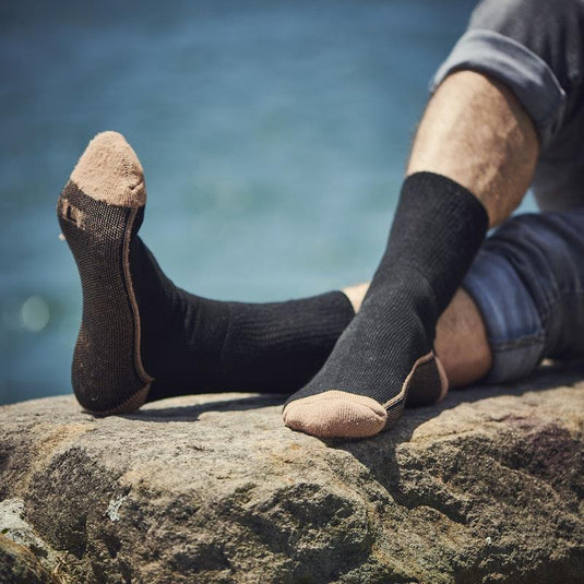 Glucology 6 Pack Mixed Classic Socks - Black White Grey Large
