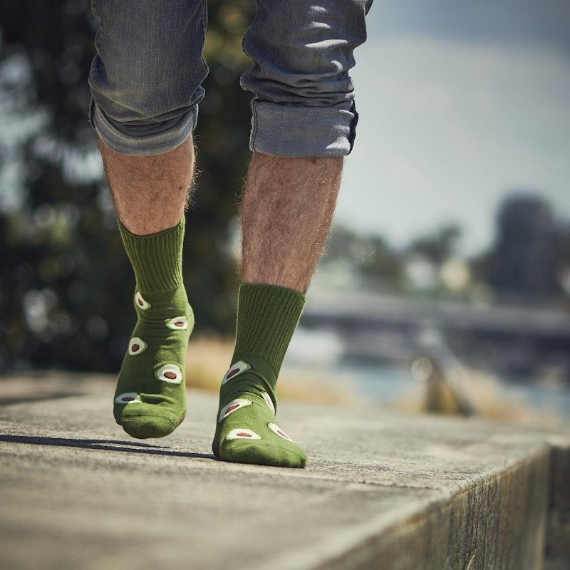 Load image into Gallery viewer, Glucology 6 Pack Mixed Patterned Socks - Bananas, Avocado &amp; Eggs Small
