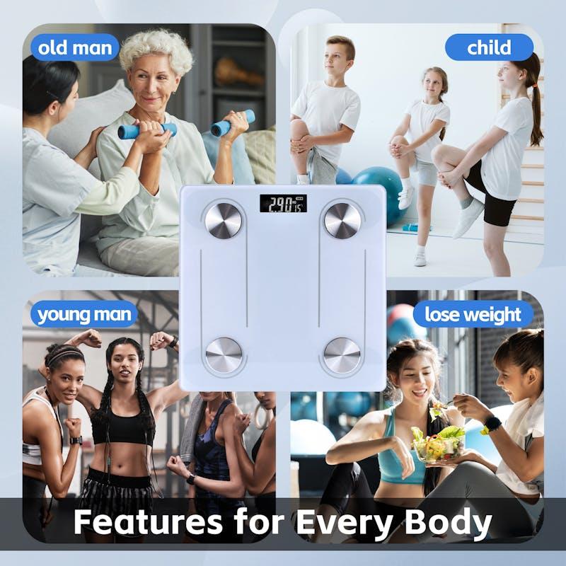 Load image into Gallery viewer, Clevinger Bluetooth Smart Digital Glass Bathroom Scale Max Capacity 180KG 1Unit
