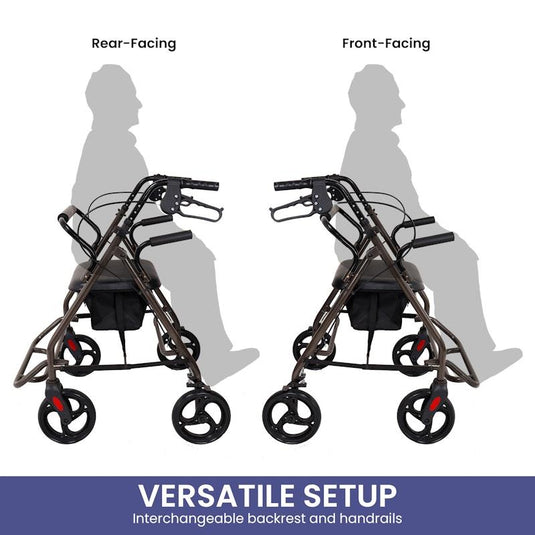 Orthonica Aluminum Rollator Walker Grey