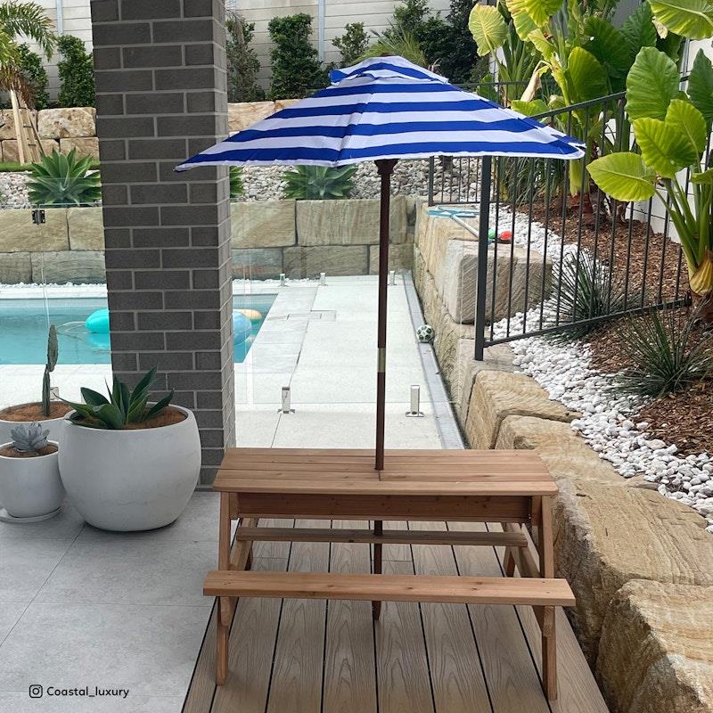 Load image into Gallery viewer, Lifespan Kids Sunrise Sand &amp; Water Table with Umbrella One Size
