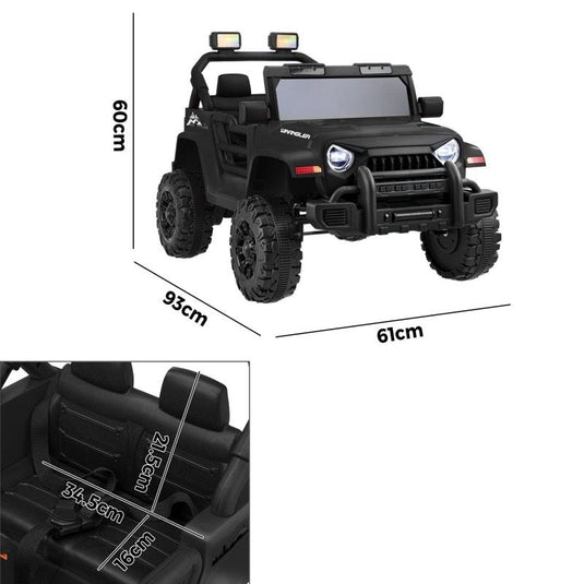 Mazam Kids Ride On Car Jeep 12V Electric Remote Control Toddler Toy Black