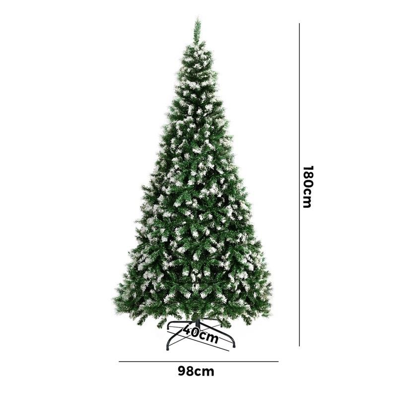 Load image into Gallery viewer, Tinseltown Christmas Tree 1.8M Xmas Trees Snowy Decorations Green 800 Tips 6 Feet
