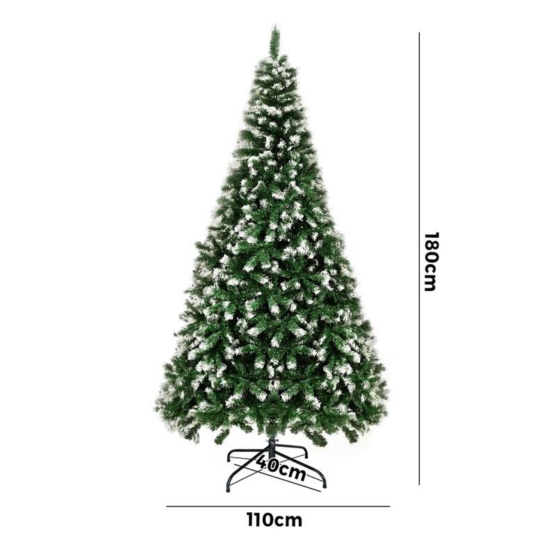 Load image into Gallery viewer, Tinseltown Christmas Tree 1.8M Xmas Trees Snowy Decorations Green 830 Tips 6 Feet
