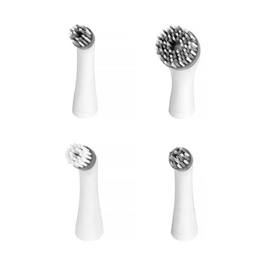 Living Today Battery Operated Scrubber Brush with 4 Interchangeable Heads 1Pack