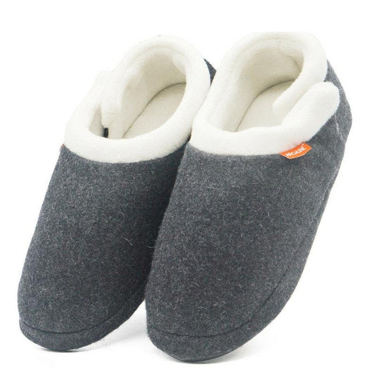 Archline Slippers Closed Back Arch Support Comfort Grey Marl Size 35