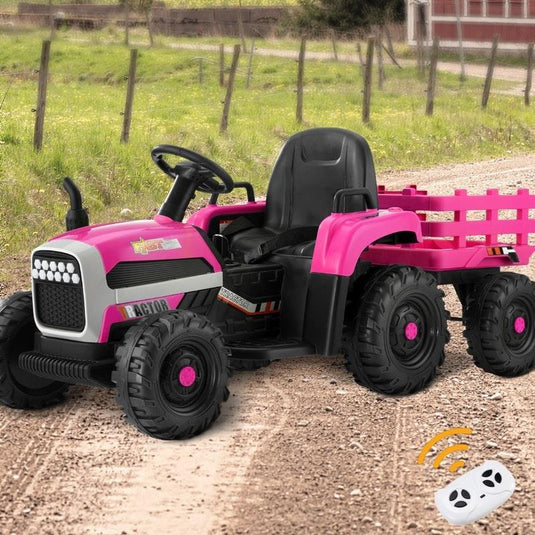 Mazam Kids Ride On Car Tractor 12V Electric Battery Remote Control Pink