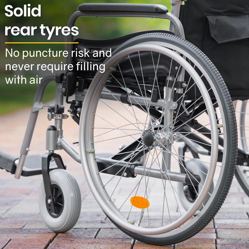 Load image into Gallery viewer, Equipmed Folding Wheelchair XXL Extra-Wide Bariatric Seat Black
