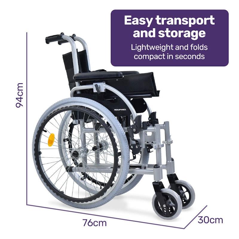 Load image into Gallery viewer, Equipmed Kids Premium Paediatric Wheelchair Lightweight Aluminium Green
