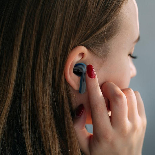 Laser TWS Earbuds with LED Display: True Wireless & Tap Controls Black
