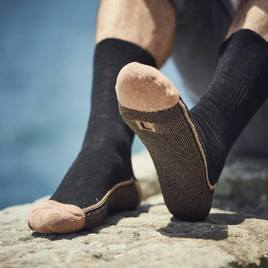 Glucology Copper Based Loose Top Classic Socks 2 Pairs Black Large