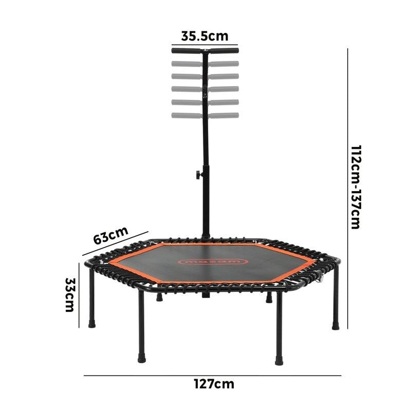 Load image into Gallery viewer, Mazam Trampoline Rebounder Jumping Exercise Fitness Adjustable Handrail One Size
