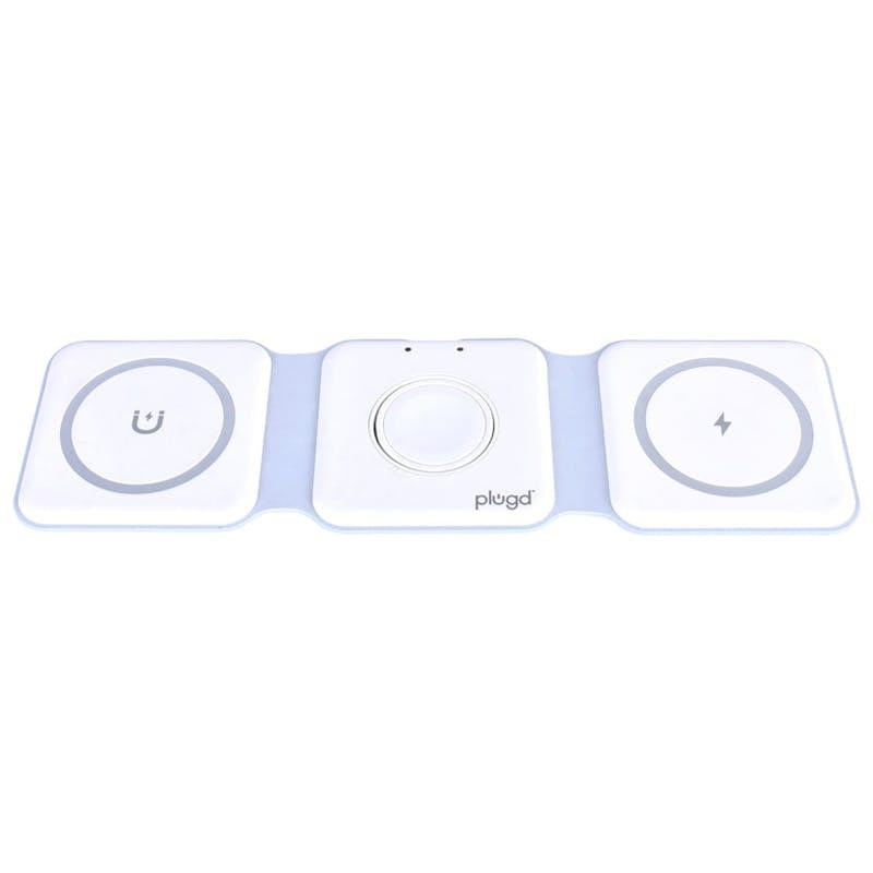 Load image into Gallery viewer, PLUGD 3 in 1 Wireless Charging Foldable Station for Apple Mag Safe 1 Piece
