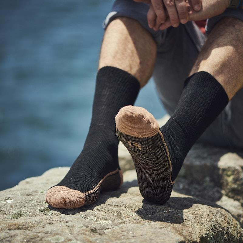 Load image into Gallery viewer, Glucology Copper Based Loose Top Classic Socks 2 Pairs Black Small
