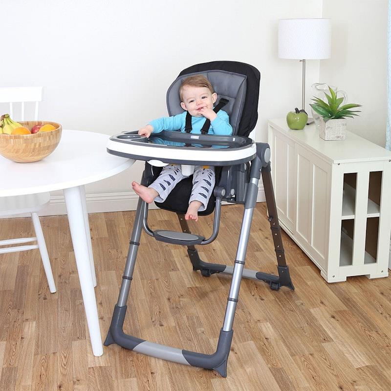 Load image into Gallery viewer, Baby Trend 7 in 1 Feeding Center High Chair Evening Grey 1pc
