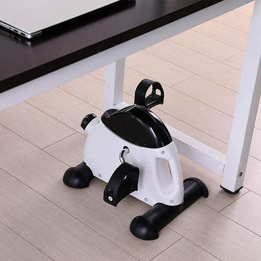 Powertrain Mini Exercise Bike Pedal Exerciser for Arms and Legs White