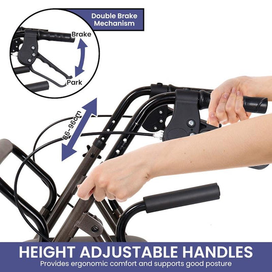 Orthonica Aluminum Rollator Walker Grey