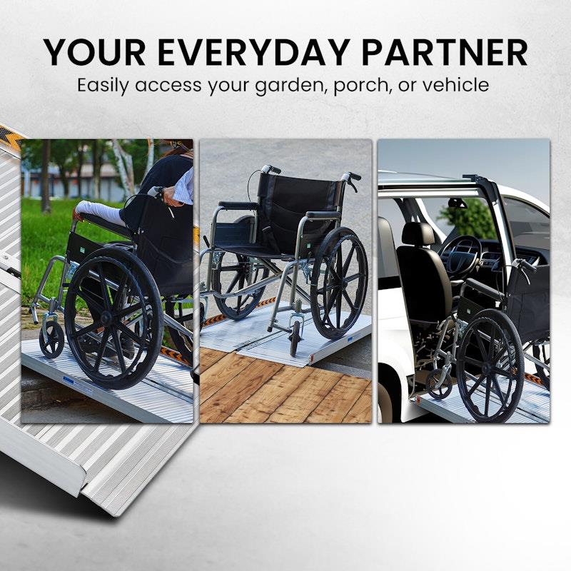 Load image into Gallery viewer, Kartrite Aluminium Foldable Wheelchair Ramp R01 5 Feet
