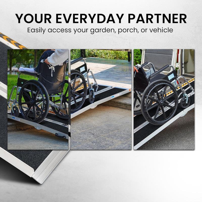 Load image into Gallery viewer, Kartrite Aluminium Portable Wheelchair Ramp High-Grip R03 5 Feet
