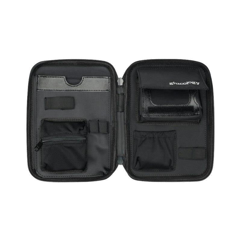 Load image into Gallery viewer, Glucology Travel Case Plus with Extra Storage for Blood Glucose Monitors Pink
