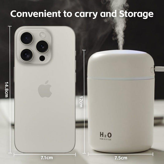 Living Today Mini LED Ultrasonic Humidifier 300ML 1Unit