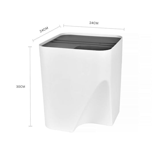 Clevinger 2pc 12L+18L Stackable Plastic Kitchen Trash Bin Household Classification Storage Box 1Unit