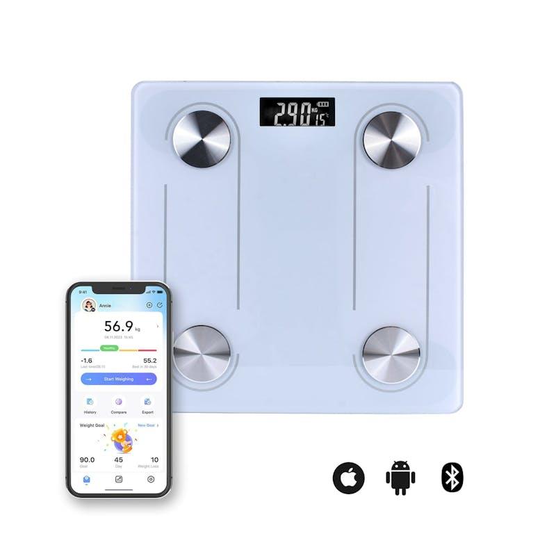 Load image into Gallery viewer, Clevinger Bluetooth Smart Digital Glass Bathroom Scale Max Capacity 180KG 1Unit
