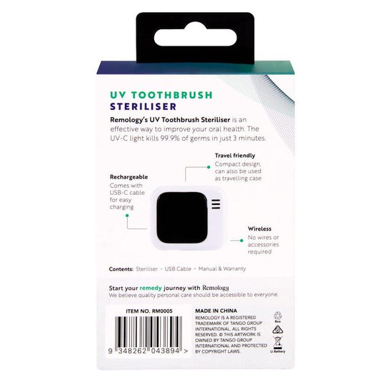 Remology Rechargeable UV Toothbrush Sterilizer Pack