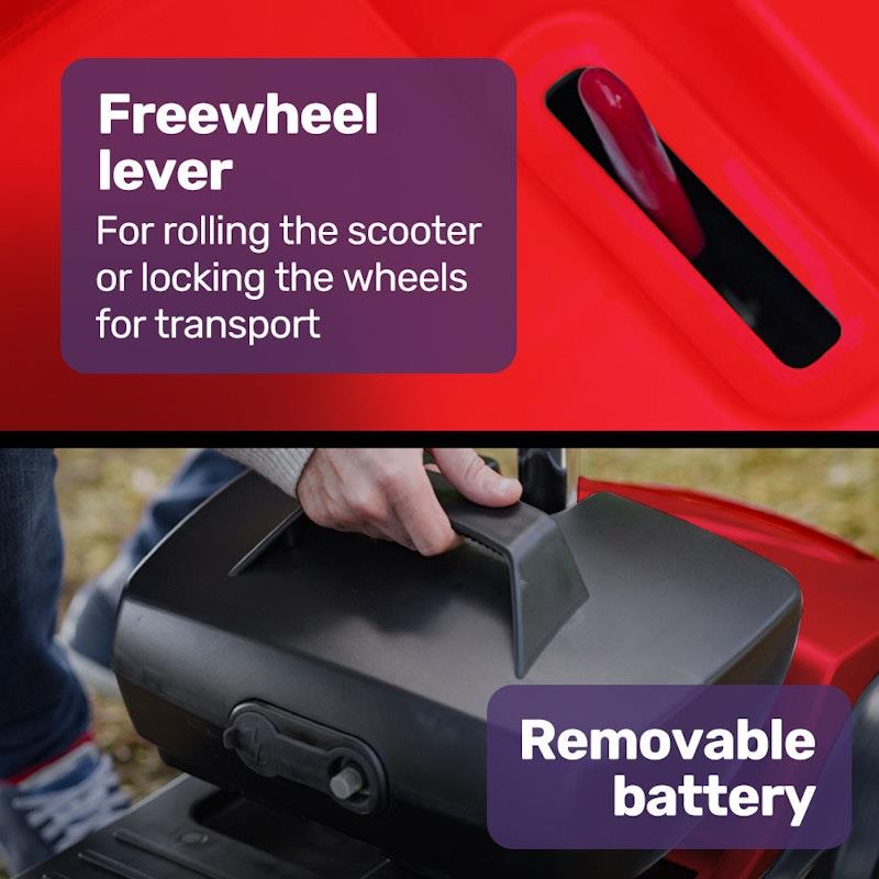 Load image into Gallery viewer, Equipmed Electric Mobility Scooter For Elderly Pathline (Red)
