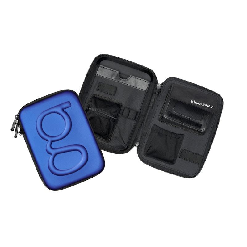 Load image into Gallery viewer, Glucology Blue Classic Case + 2 Tubes of Fast Acting Glucochews + 1 Sharps Bins + 1 x 20 Pack Alcohol Free Wipes Bundle
