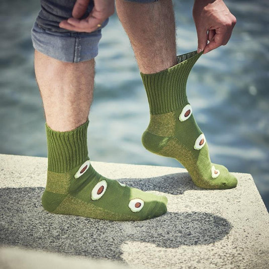 Glucology 6 Pack Mixed Patterned Socks - Bananas, Avocado & Eggs Small