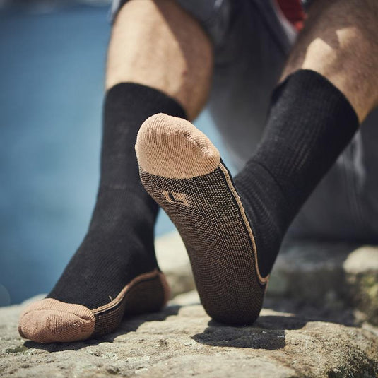 Glucology Copper Based Loose Top Classic Socks 2 Pairs Black Extra Large