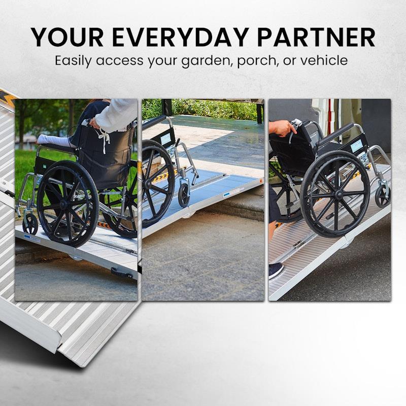 Load image into Gallery viewer, Kartrite Aluminium Portable Wheelchair Ramp R02 6 Feet
