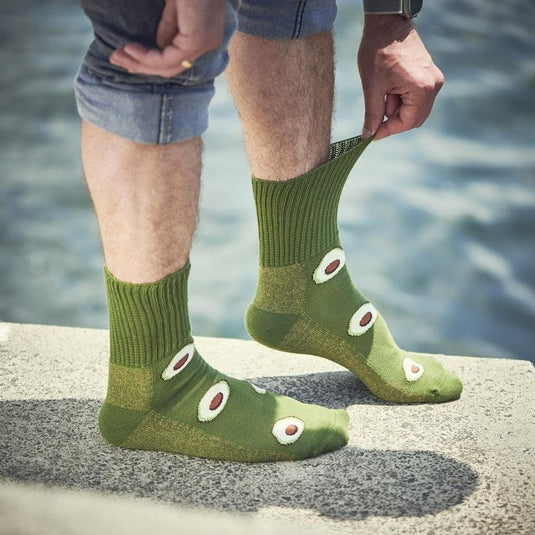 Glucology 6 Pack Mixed Patterned Socks - Bananas, Avocado & Eggs Small