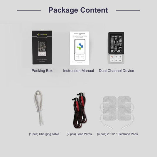 Caremax 2.0 Pro MicroCurrent TENS Machine & EMS & Massage & DIY 4 in 1 Combo TVNS CES 1Unit