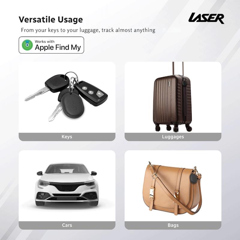 Load image into Gallery viewer, Laser Mini Travel Smart Tag White
