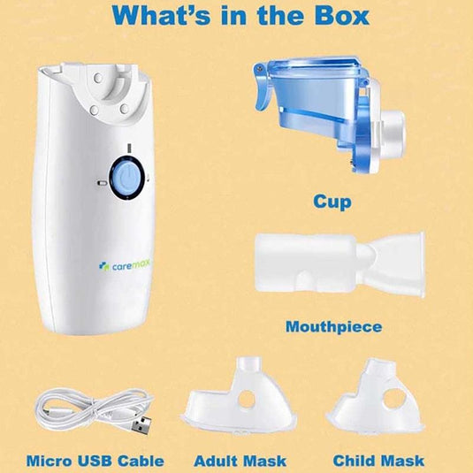 Caremax Portable Ultrasonic Mesh Nebuliser Inhaler 1Unit