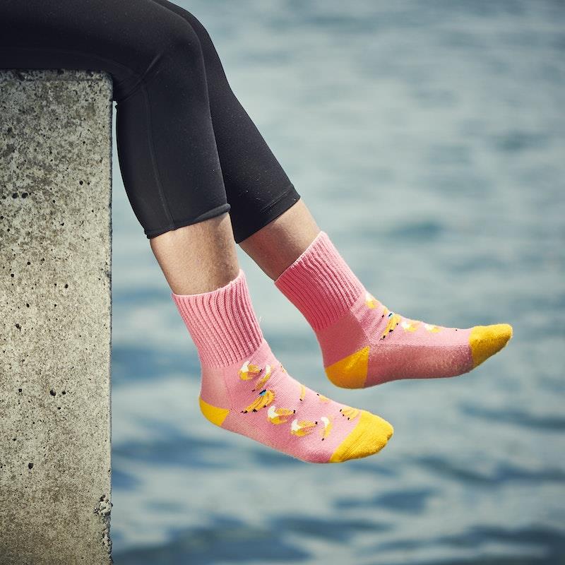 Load image into Gallery viewer, Glucology Copper based Socks 2 Pairs Small/ Bananas
